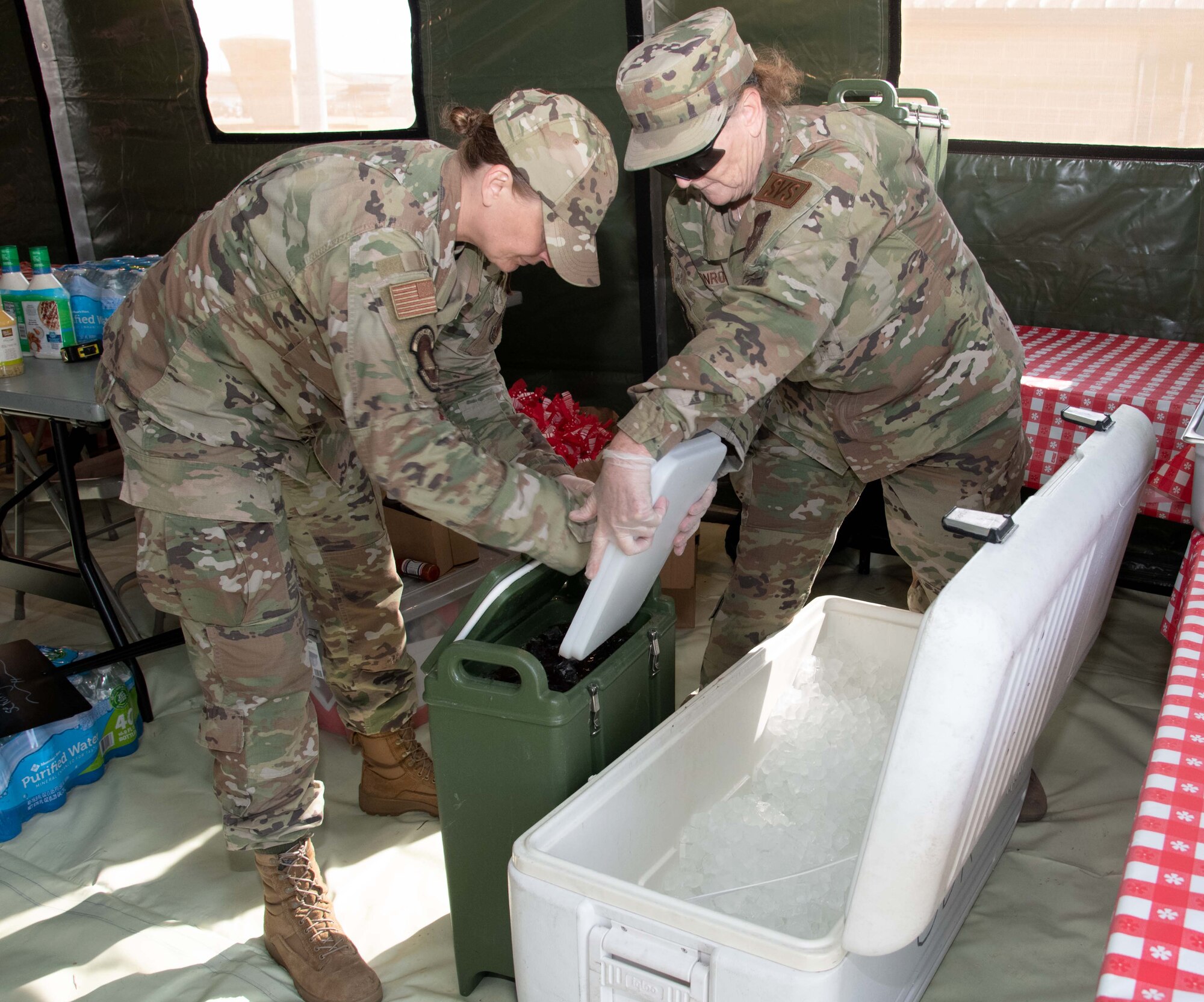 Sergeants transfer ice
