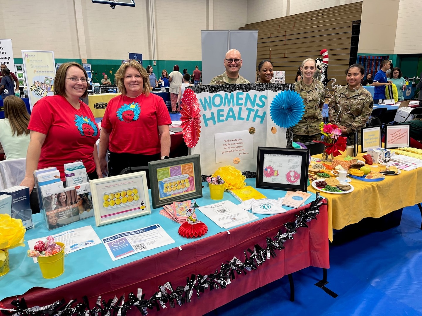 Representatives from Winn Army Community Hospital provided treats and information, July 25 at the Women's Health Display at the Marne Palooza Back to School Fair on Fort Stewart.