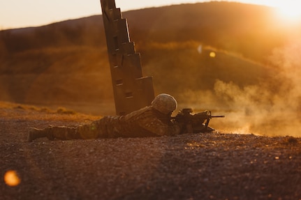 U.S. Soldiers with 1st Battalion, 112th Infantry Regiment, 56th Stryker Brigade Combat Team fire their assigned weapons during a qualification event at Fort Indiantown Gap, March 9, 2023. Qualifying on assigned weapons annually helps Soldiers stay ready to defend themselves in combat. (U.S. Army National Guard photo by Staff Sgt. Jonathan Campbell)