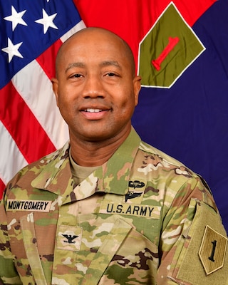 COL Charles L. Montgomery graduated from the University of Southern Mississippi (Hattiesburg) in 2001 and was commissioned into the Logistics Branch.

COL Montgomery has served in various positions throughout the United States, Europe, and Asia. He commanded the 123rd Brigade Support Battalion, 3rd Armored Brigade Combat Team,1st Armored Division located at Fort Bliss, Texas. Following Battalion Command, COL Montgomery served as the Senior Sustainment Trainer at one of three United States Army Combat Training Centers (CTC), The Joint Multinational Readiness Center (JMRC), Hohenfels, Germany, 7th Army Training Command.

COL Montgomery served as an Assignments Officer at the Human Resources Command (Fort Knox, Kentucky) serving the LG Majors population. COL Montgomery’s staff assignments include service within 3ID as a G5 Planner, 2IBCT S4, and 2IBCT SPO.

COL Montgomery holds a degree in history from the University of Southern Mississippi and is a graduate of the U.S. Army’s School of Advanced Military Studies (SAMS) and the U.S. Air Force War College. His awards include operational campaigns and overseas medals for Iraq, South Korea, and Germany.