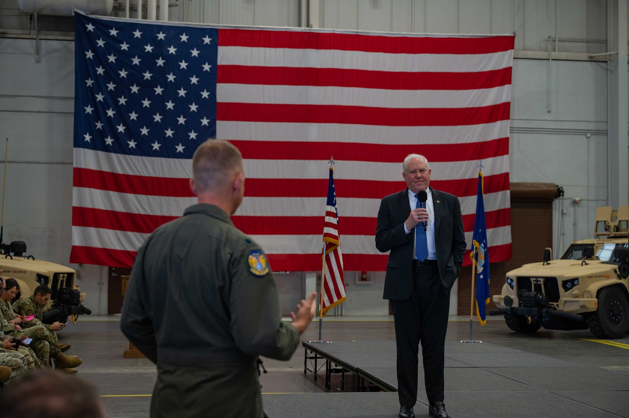 airman asking questions at an all-call