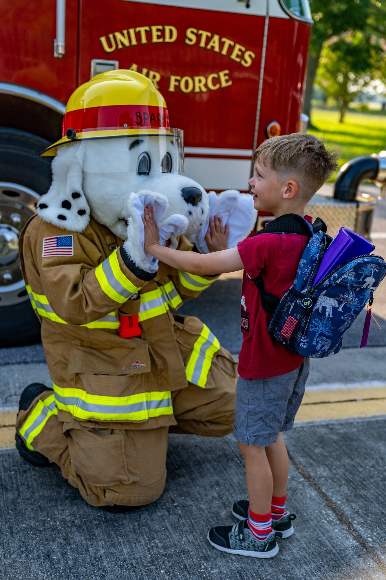 First responders send students back to school Keesler Air Force