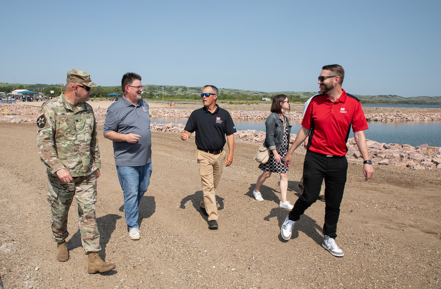 A photo from the Lower Brule Sioux Tribe natural resources preservation and ecosystem restoration Tribal Partnership Program project ceremony.