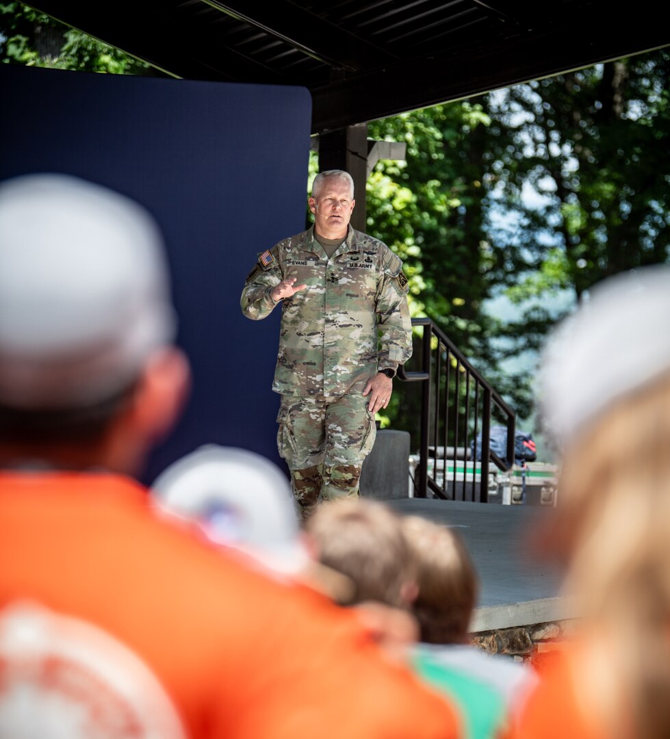 U.S. Army North commander visits 2023 National Jamboree