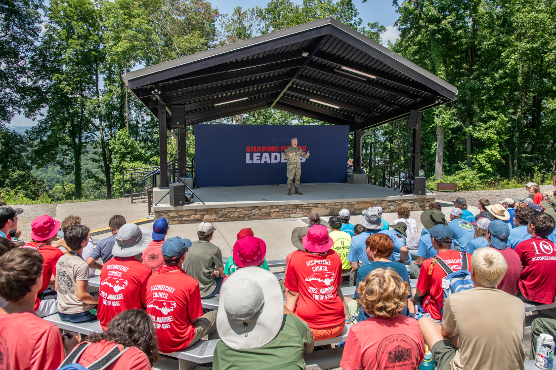 U.S. Army North commander visits 2023 National Jamboree > Joint Base