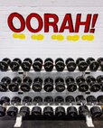 The Marines' battle cry "OORAH!" now adorns the gym area inside Capt. Patrick M. Rapicault Hall, at Puget Sound Naval Shipyard & Intermediate Maintenance Facility, in Bremerton, Washington. (U.S. Navy photo by Wendy Hallmark)