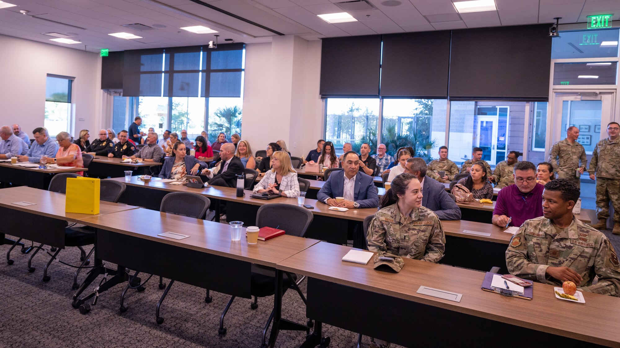 Members of the Air Force Community Partnership Program conduct their first meeting in three years on July 25, 2023, at the Goodyear City Hall in Goodyear, Arizona.