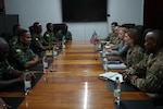 he commander of U.S. Southern Command, U.S Army Gen. Laura Richardson, and Guyana Defence Force (GDF) Chief of Staff, Brigadier Omar Khan, sign the Human Rights Framework.
