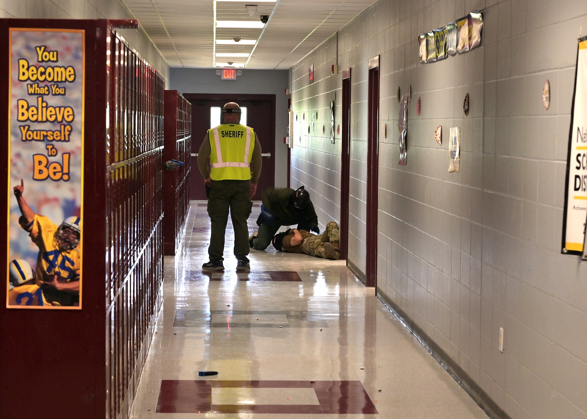 An ALERRT participant is attacked by a simulated active shooter.