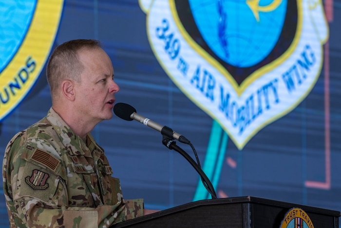 commander giving speech