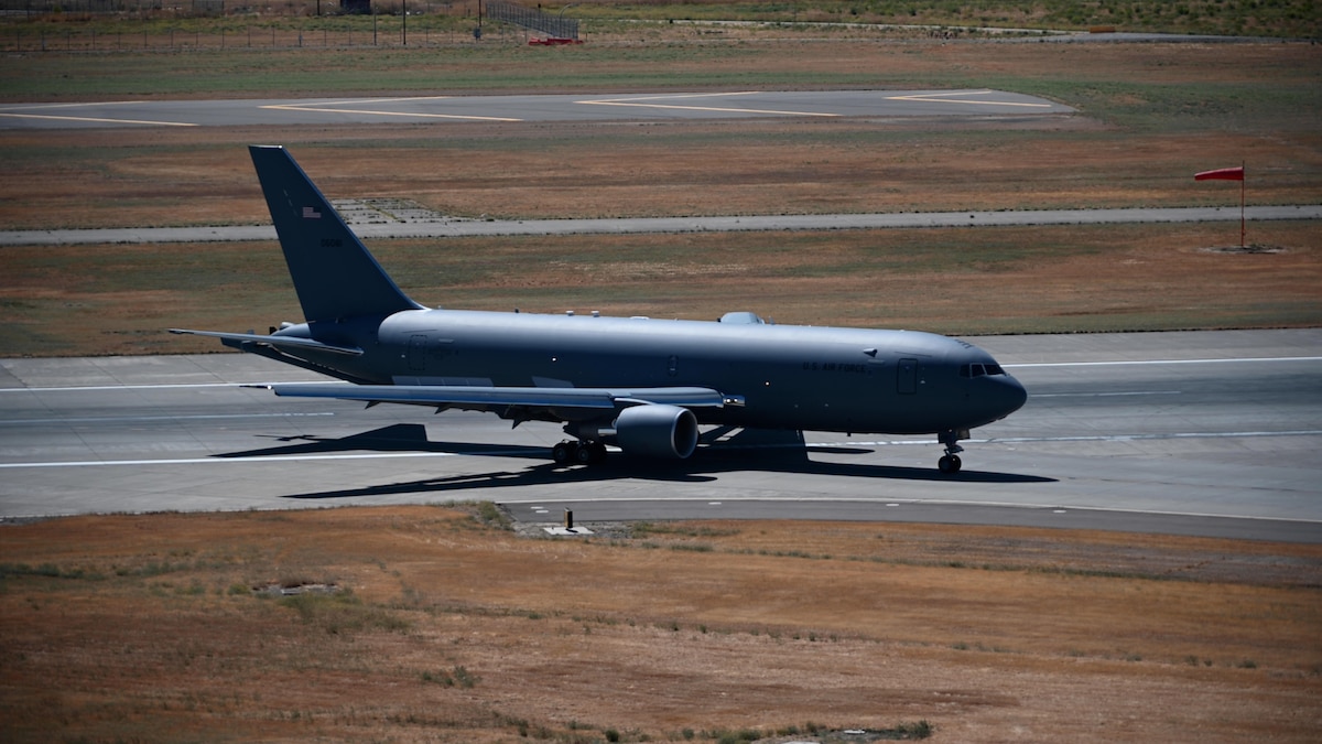 a plane landed on the flight line