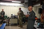 Lt. Gen. Brian Robinson, commander of Air Education and Training Command, and Chief Master Sgt. Chad Bickley, met with Civil Air Patrol cadets for at Experimental Aircraft Association Oshkosh AirVenture in Oshkosh, Wisconsin, July 29.