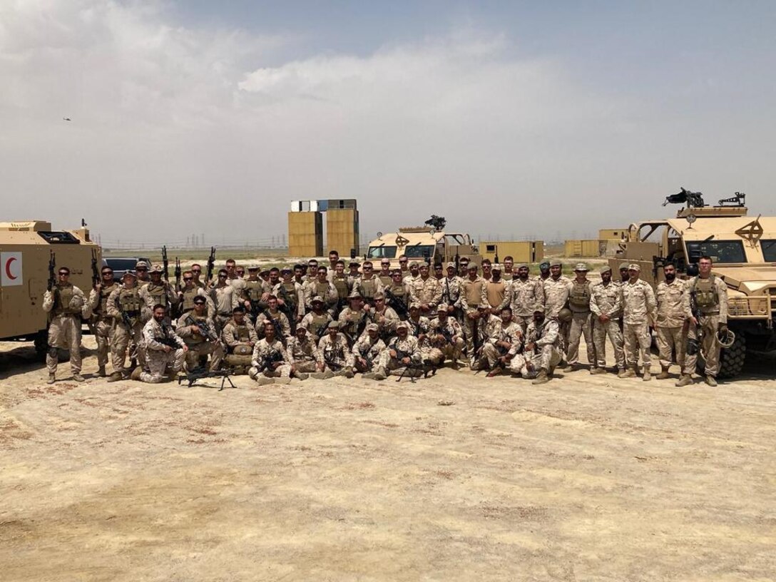 U.S. Marines and Sailors assigned to Fleet Anti-Terrorism Security Team Central Command (FASTCENT) participated in a Critical Maritime Infrastructure Protection (CMIP) Subject Matter Expert Exchange (SMEE) with Kuwaiti Marines from May 6-12 in Kuwait.