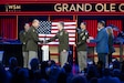 Staff Sgt. Craig Morgan enlisting and being sworn into the U.S. Army Reserve during the live Grand Ole Opry show on Saturday, July 29.

Left to right: Col. Jordan, Ft. Campbell Garrison Commander, Gen. Poppas, Commander, U.S. Army Forces Command, Staff Sgt. Craig Morgan, Command Sgt. Maj. Stackpole, Ft. Campbell Garrison Command Sergeant Major, John Clement, Deputy State Director/Military Advisor to U.S. Senator Marsha Blackburn, U.S. Senator Marsha Blackburn (R-Tenn.).

Photo Credit: © Grand Ole Opry, photos by Chris Hollo