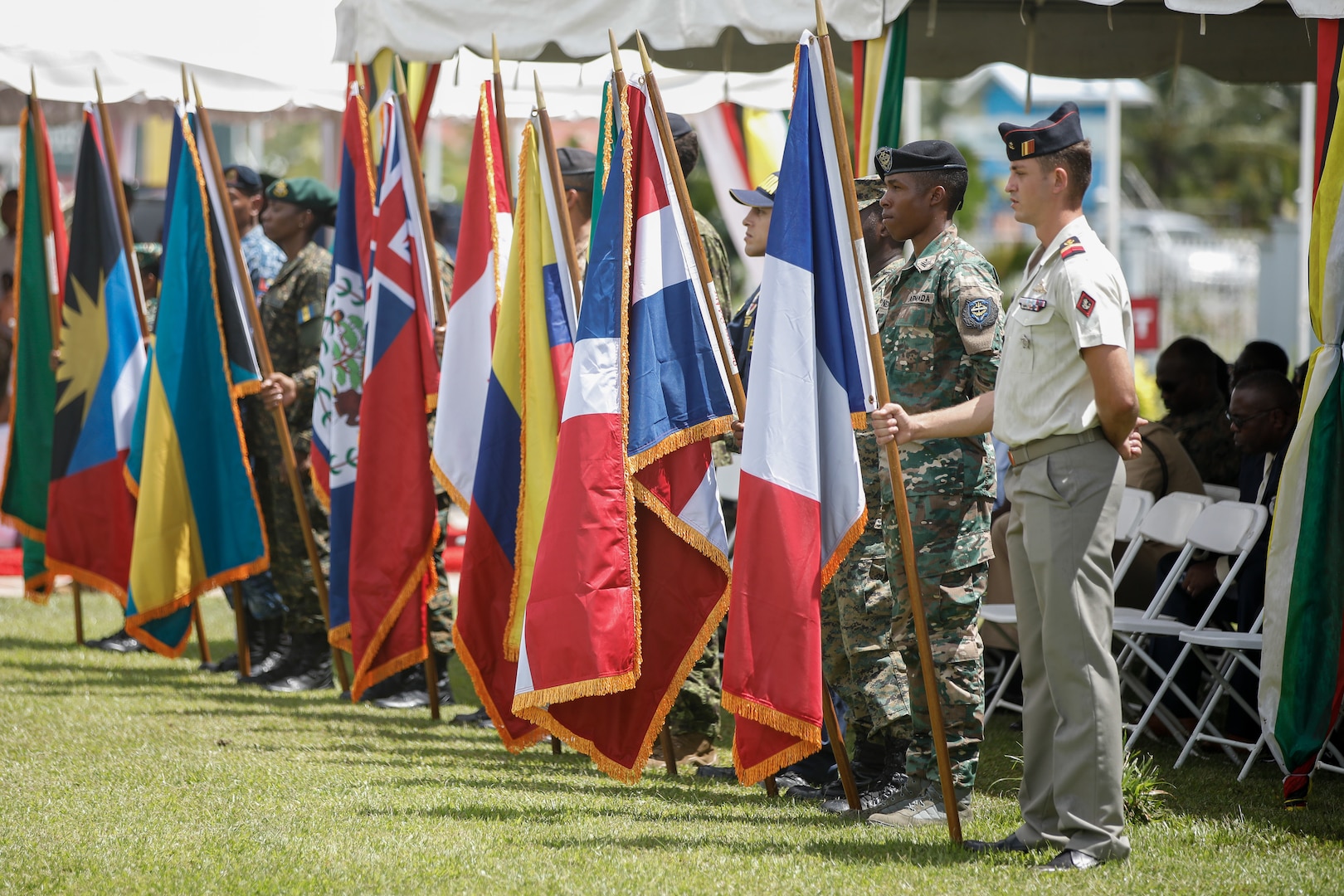 The Tradewinds 23 closing ceremony was held in Georgetown, Guyana, July 27, 2023. The multinational, two-week exercise included representatives from 21 nations and Army and Air National Guard units from Alabama, Florida, Missouri, Oklahoma and the Virgin Islands.