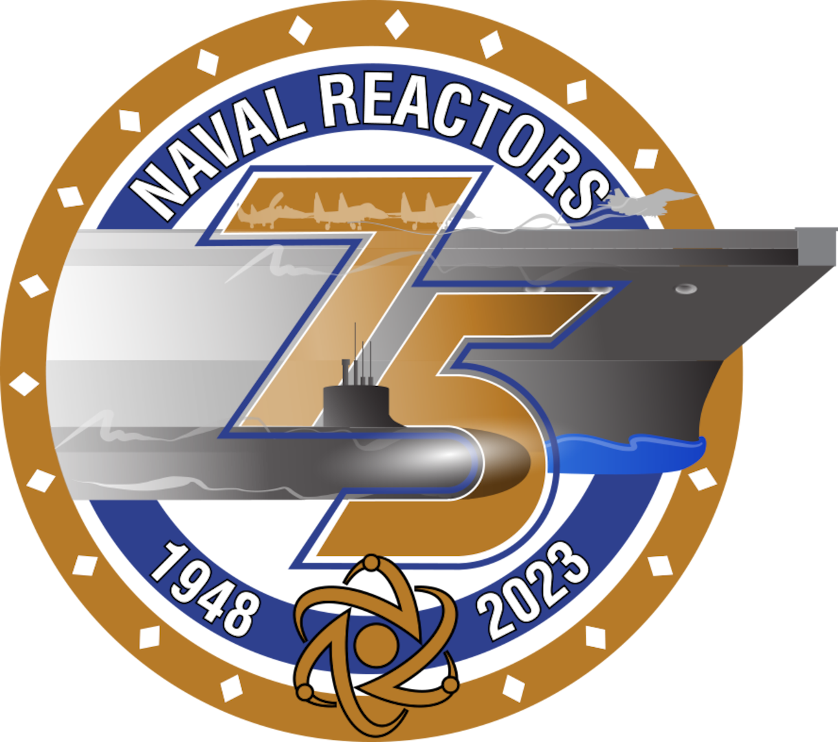 Naval Reactors 75th Anniversary logo