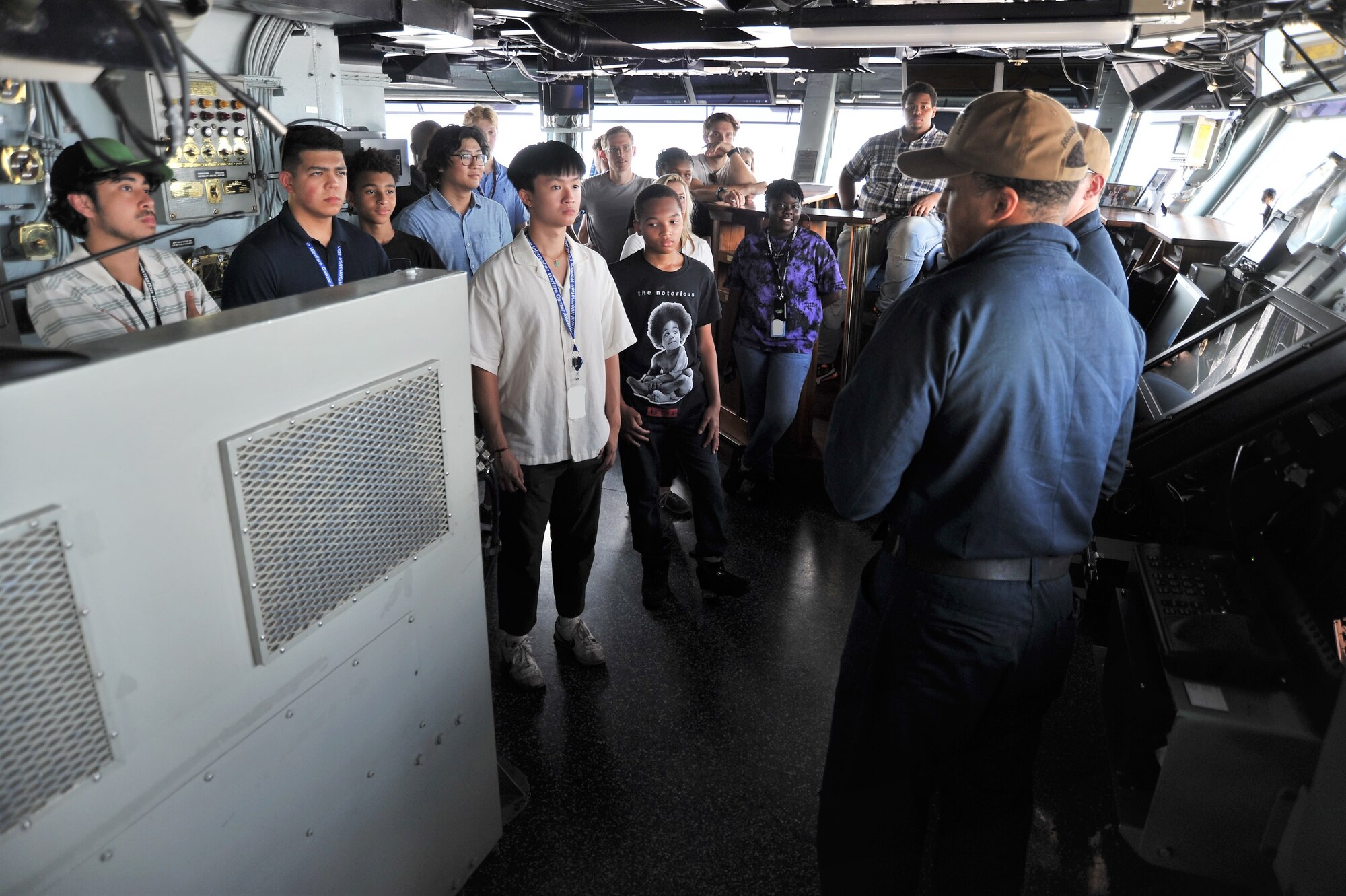 Photo of NIWC Atlantic Hampton Roads Summer Interns Tour Aircraft Carrier