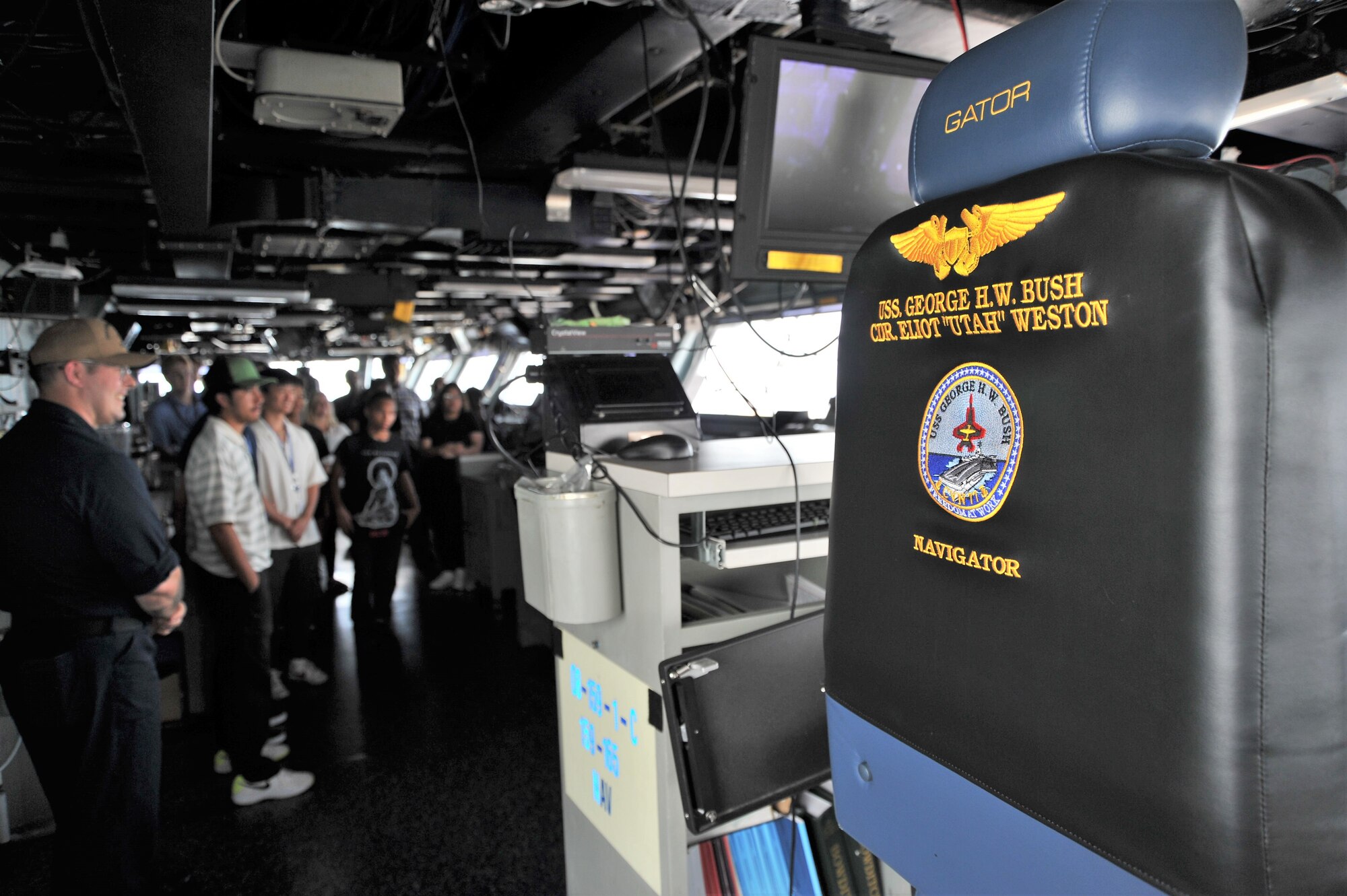 Photo of NIWC Atlantic Hampton Roads Summer Interns Tour Aircraft Carrier