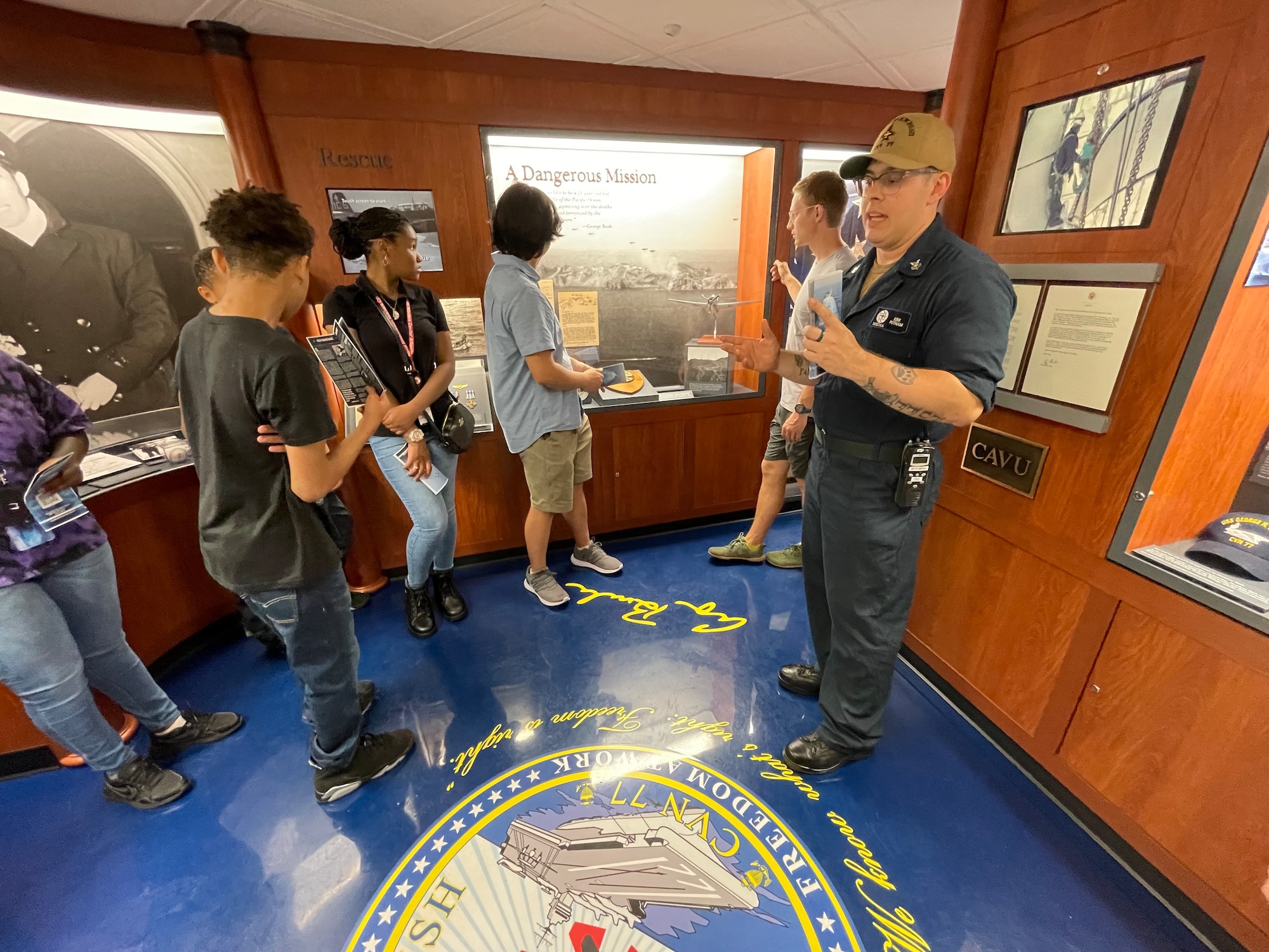 Photo of NIWC Atlantic Hampton Roads Summer Interns Tour Aircraft Carrier
