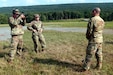 U.S. Army Pfc. David Thomson and Cpl Vail Forbeck, mass communication specialists with the 109th Mobile Public Affairs Detachment, 213th Regional Support Group, Pennsylvania Army National Guard, conduct a video interview during a training exercise during Annual Training at Ft. Indiantown Gap, PA. July 20, 2022.