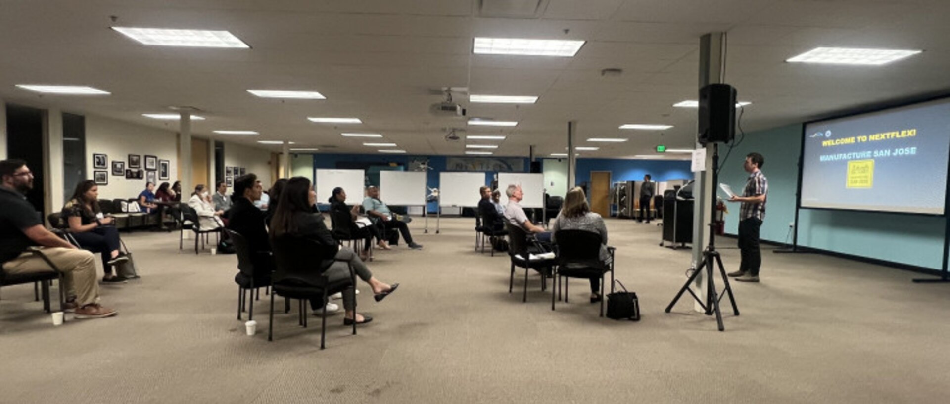 On June 20th, NextFlex hosted a group of North San Jose manufacturers for a networking event and roundtable discussion organized by Manufacture: San Jose. The event was free for manufacturing business owners located in San Jose.