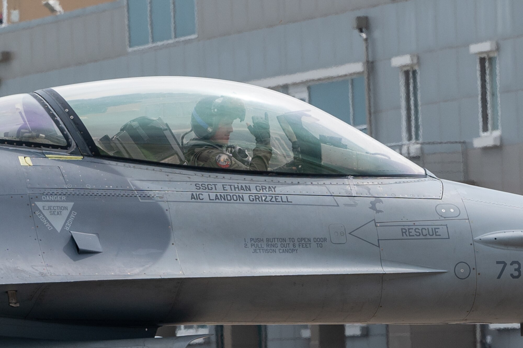 Capt. Phillip Warden pilots a F-16 Fighting Falcon during a U.S.-Republic of Korea buddy squadron event at Cheonju Air Base