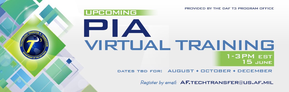 PIA Training June 15th 1-3PM