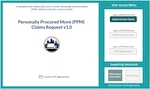 The login screen for the new Coast Guard Personally Procured Move claim request system.