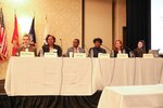 Juniper Sweeny, a Naval Surface Warfare Center, Philadelphia Division (NSWCPD) chemical engineer, leads the Mentoring for Diversity and Inclusion in the Workplace Panel during the American Society of Naval Engineers (ASNE) Intelligent Ships Symposium (ISS) at the Delta Hotel Philadelphia Airport on May 2, 2023. ASNE is a professional engineering society for engineers, scientists and allied professionals who conceive, design, develop, test, construct, outfit, operate and maintain complex naval and maritime ships, submarines and aircraft and their associated systems and subsystems. (U.S. Navy photo by Sgt. Jermaine Sullivan/Released)