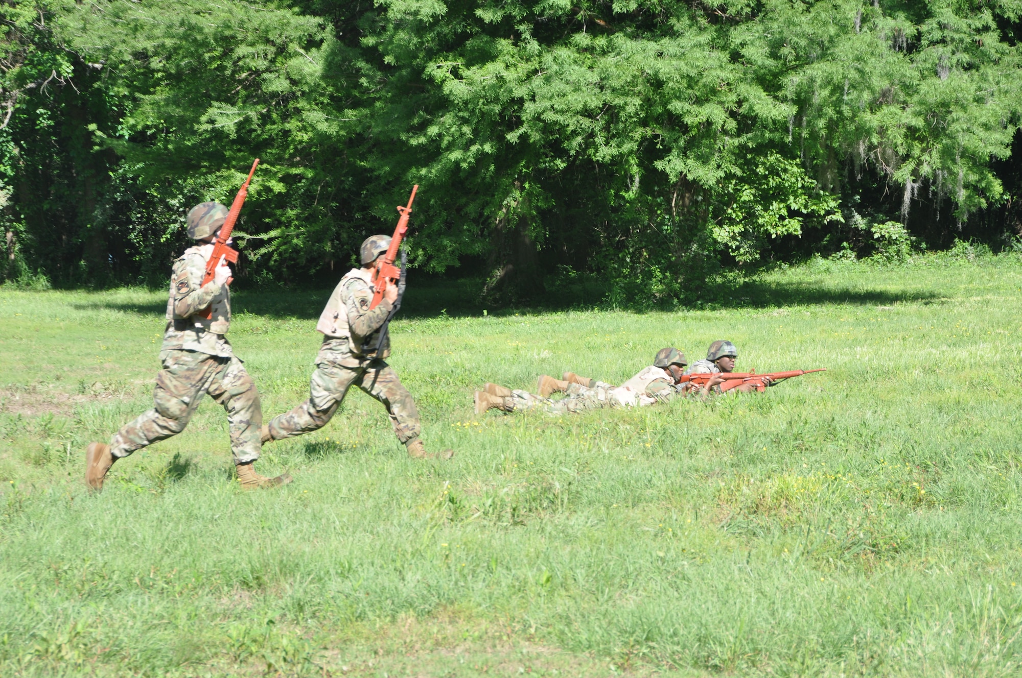 teams practice tactical movements