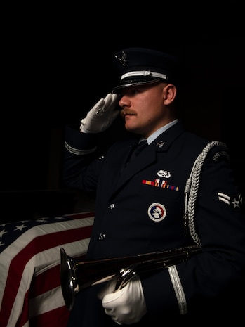 U.S. Air Force Airman 1st Class Jacob Cressy, 9th Reconnaissance Wing honor guardsman, holds the U.S. Flag, May 16, 2023, at Beale Air Force Base, California.
