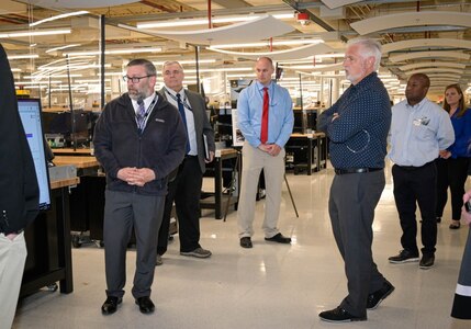 Photo of attendees on tour at the depot