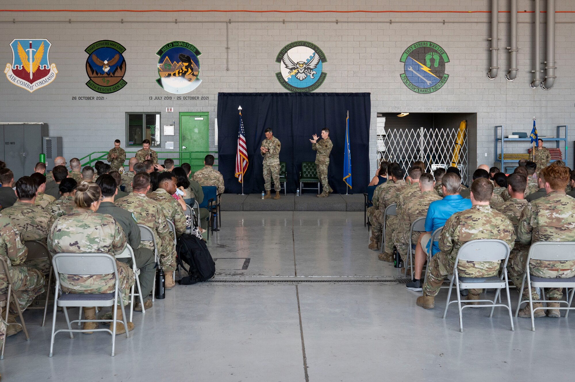 Pictured above is a ceremony taking place.