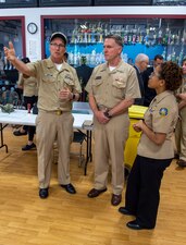 Commander, Naval Service Training Command Visits Zion Benton-Township High School.