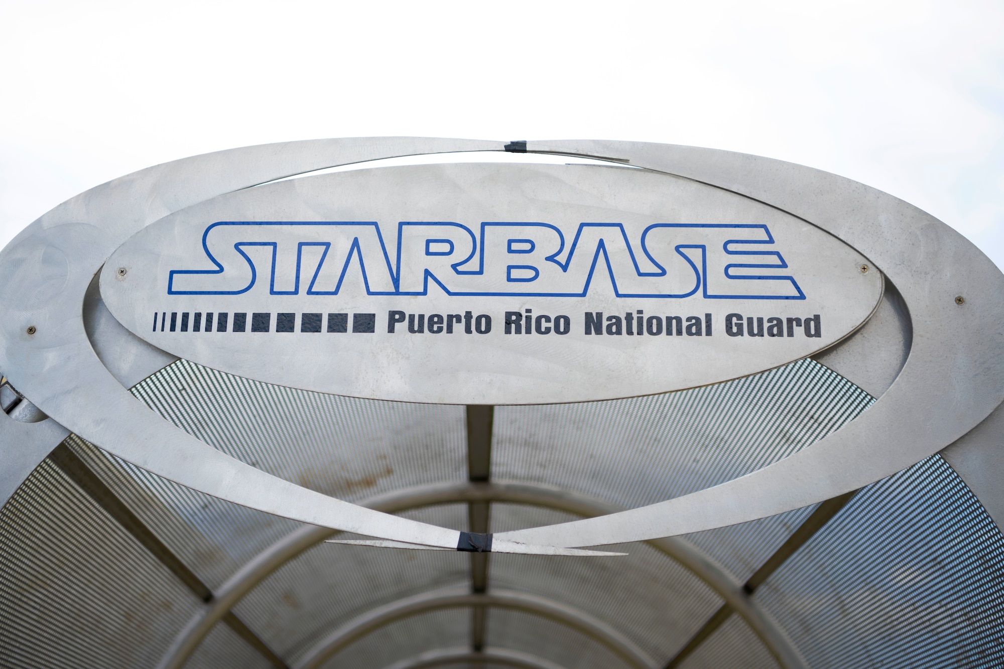 The STARBASE Puerto Rico logo at Muñiz Air National Guard Base, Carolina, Puerto Rico, May 22, 2023. The STARBASE PR program has enrolled and graduated more than 27,000 middle-school students through their science, technology, math, and engineering curriculum since 1995. (U.S. Air National Guard photo by Master Sgt. Rafael D. Rosa)