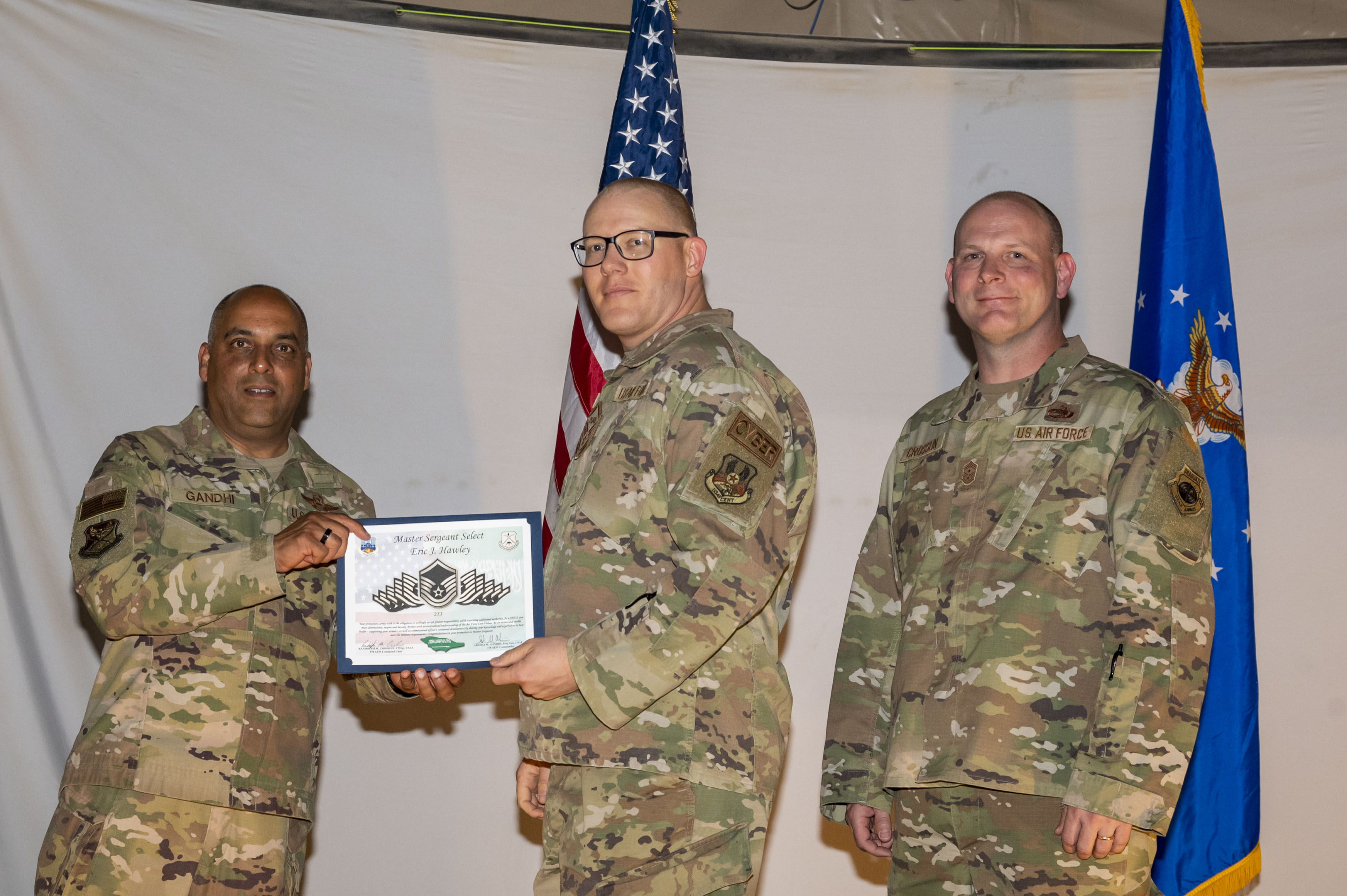 The 378th AEW celebrates during a Master Sgt. Release Party > U.S. Air