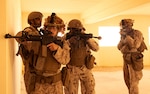 U.S. Marines with Marine Forces Command (MARFORCOM) and soldiers with the United Arab Emirates Armed Forces conduct room clearing procedures during exercise Intrepid Maven 23.3 in the United Arab Emirates, May 16, 2023. Intrepid Maven 23.3 is a Task Force 51/5-led bilateral exercise between MARCENT and the United Arab Emirates Armed Forces designed to improve interoperability, strengthen partner-nation relationships in the U.S. Central Command area of responsibility, and improve both individual and bilateral unit readiness. (U.S. Marine Corps Photo by Lance Cpl. Angel G. Ponce)
