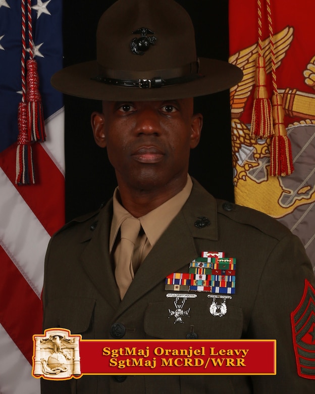 Sergeant Major Oranjel Leavy > Marine Corps Recruit Depot, San Diego