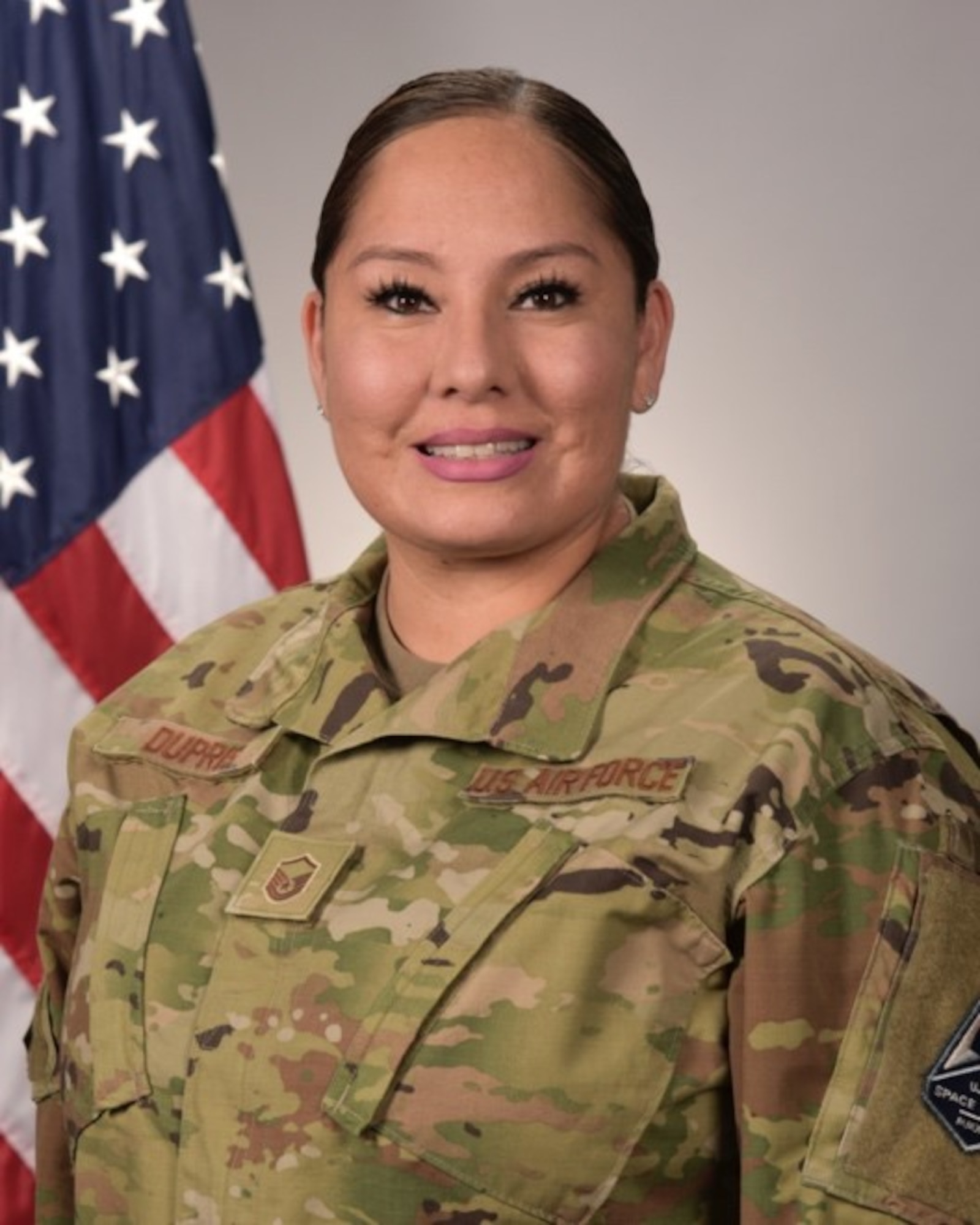 U.S. Space Force Master Sgt. Frances Dupris, an intelligence analyst, instructor, and Director of the Advanced Training Course at the 319th Combat Training Squadron, has received the Society of American Indian Government Employees (SAIGE) Military Meritorious Service Award for the second time.