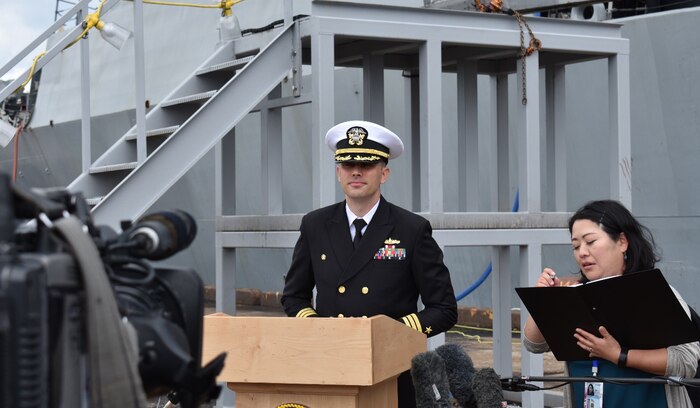 USS Shoup Departs Sendai, Japan