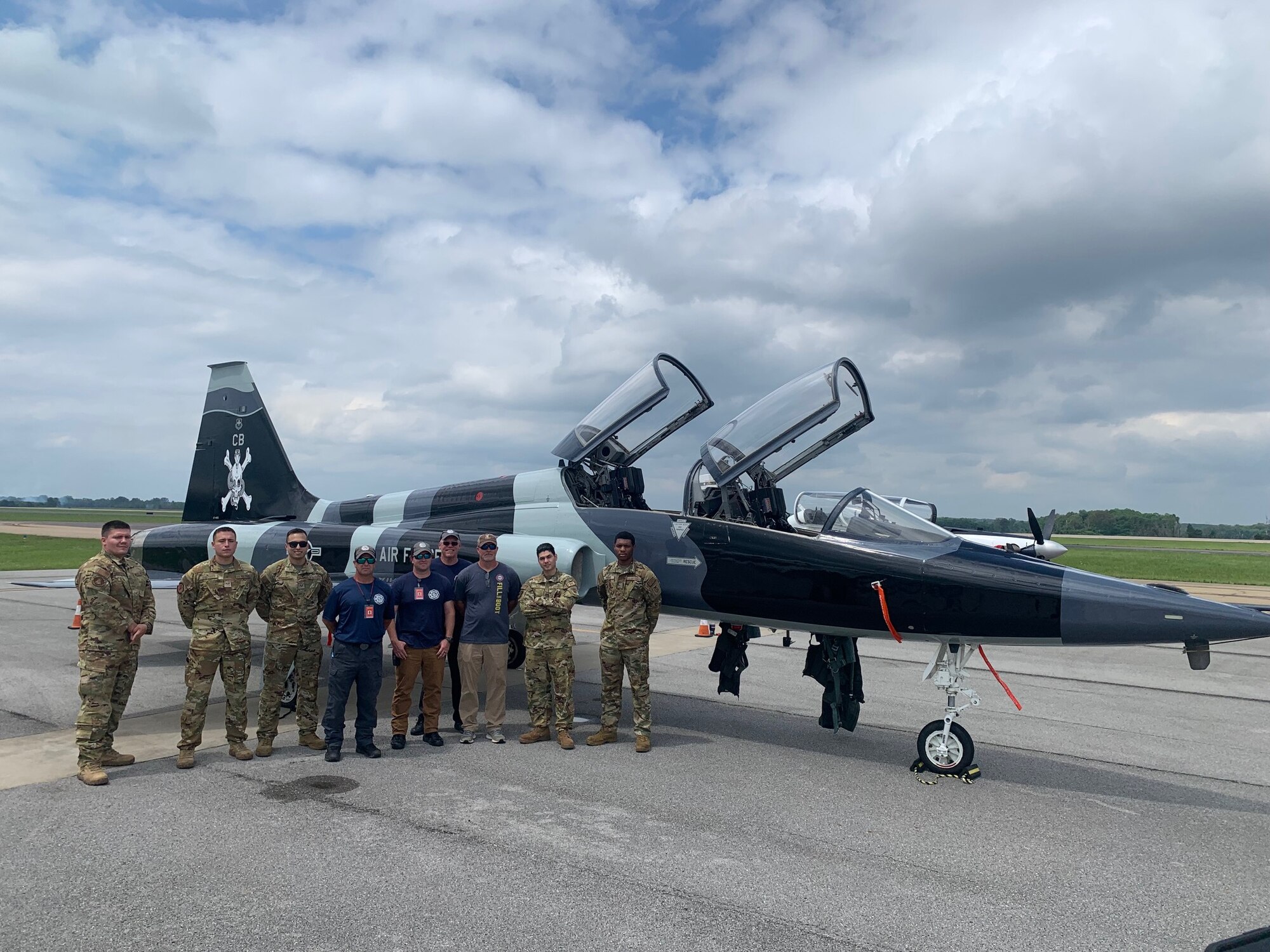 Firefighters from the 14th Civil Engineer Squadron (CES) partnered with firefighters from the Golden Triangle Regional Airport (GTR) to carry out joint readiness training May 24, 20234. The training centered around ensuring that GTR firefighters were familiar with the procedures that the 14th CES employ in the event of an aircraft emergency scenario.