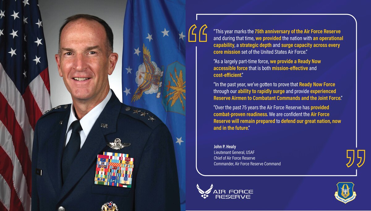 graphic image with Lt. Gen. John Healy and text