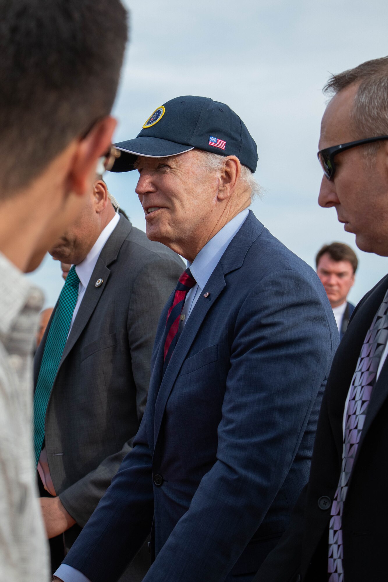 U.S. President Joe Biden arrives at Peterson Space Force Base ahead of the United States Air Force Academy's graduation May 31, 2023. (U.S. Space Force photo by Emily Peacock)