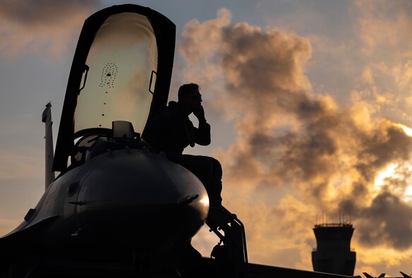 An F-16 Fighting Falcon pilot with the 93rd Fighter Squadron, Homestead Air Reserve Base, Fla., rests on the edge of the cockpit during Checkered Flag 23-2 at Tyndall Air Force Base, Fla., May 17, 2023. Eligible active-duty aviators have until Sept. 15, 2023, to apply for the fiscal year 2023 Aviation Bonus Program; Air Force officials announced the Legacy Aviation Bonus Program will open June 6, 2023. (U.S. Air Force photo by Senior Airman Tiffany Del Oso)