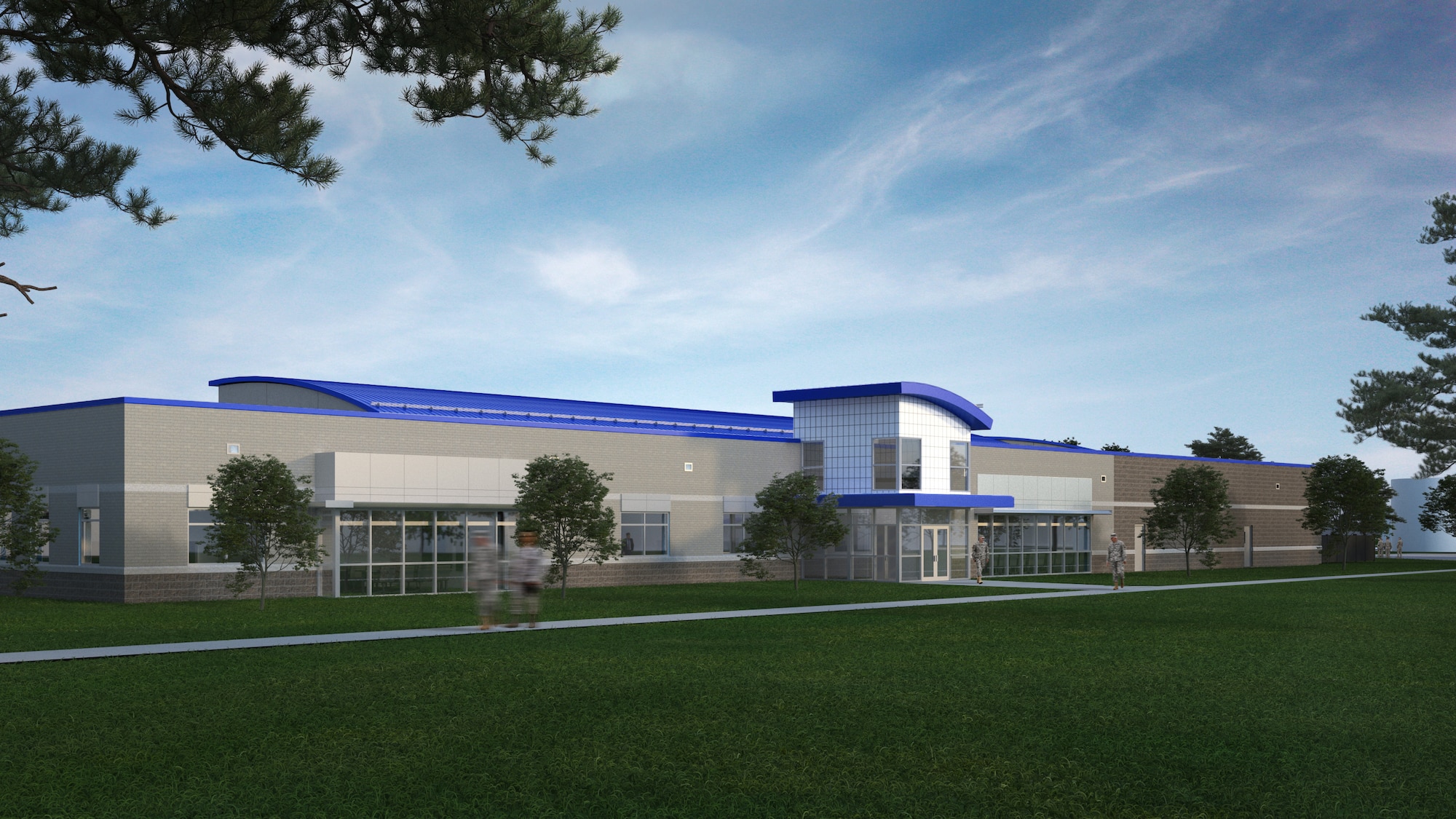 Artistic rendering of the new 183d Civil Engineer facility.