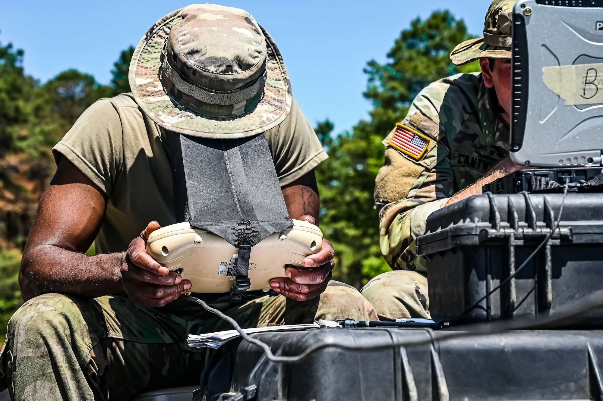 The small hand-launched remote-controlled unmanned aerial vehicle provides day or night aerial intelligence, surveillance, target acquisition, and reconnaissance. With a flight radius of 10km and the ability to reach speeds of 50-100 km/h, the Raven provides superior aerial reconnaissance capabilities compared to most drones.