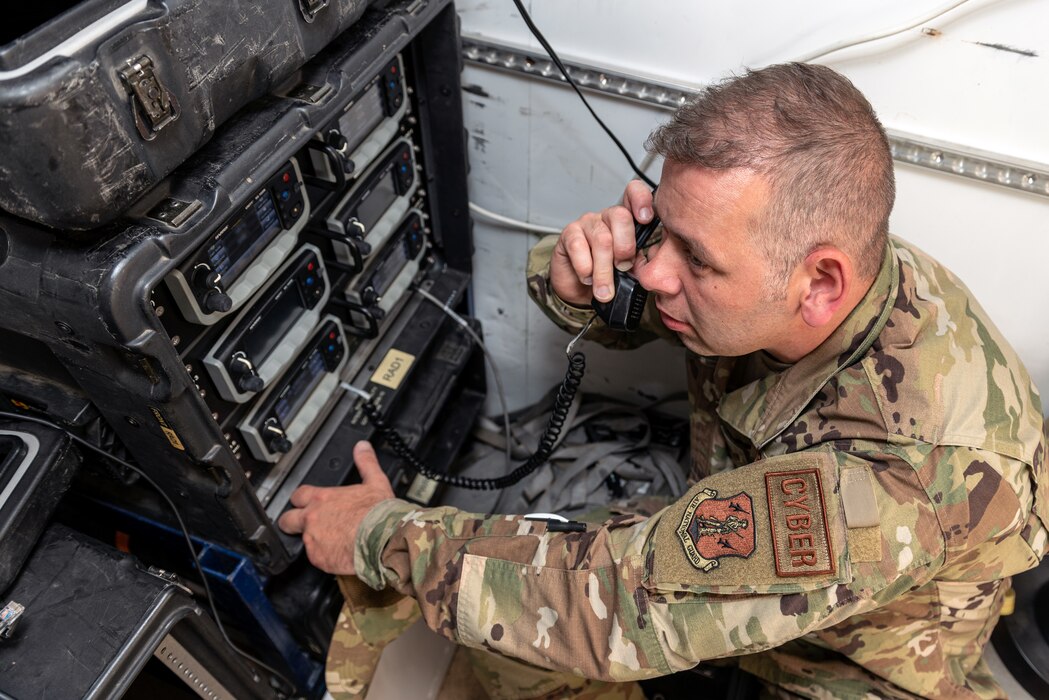 Communications specialists participate in Exercise Prairie Voice.