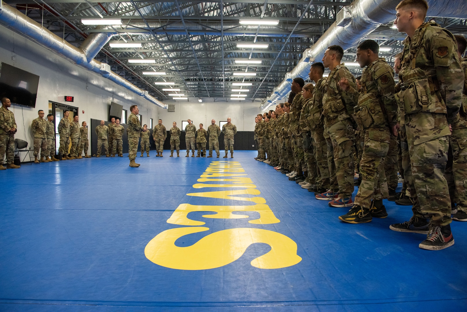 37th Training Wing leadership publicly recognize Security Forces Instructors who help rescue woman being attached by yellow jackets.