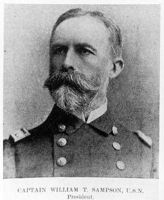 Vice Admiral William T. Sampson commanded the North Atlantic Squadron throughout the Spanish-American War. He also chaired the court of inquiry into the destruction of the USS Maine.