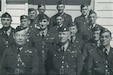 Mobilized members of the 190th Field Artillery who were veterans of World War I with the 28th Division pose for a photograph at Camp Shelby, Mississippi, in 1941.